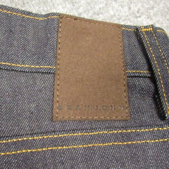 Sean John Jeans Mens 34x35 Hamilton Relaxed Stretch Dark Blue Wash - Picture 13 of 16